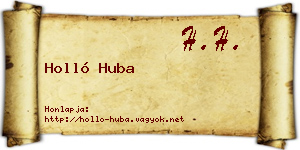 Holló Huba névjegykártya